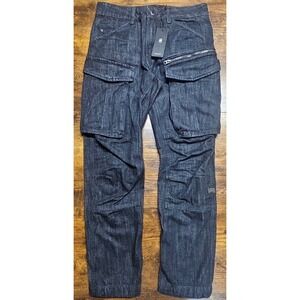 G-Star Rovic 3D Cargo Tapered Jeans Men's Size 29x30 Dark Rinse Denim Moto NWT